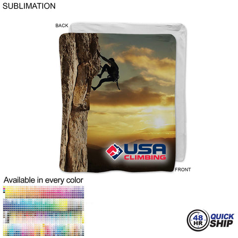 48 Hr Quick Ship - Ultra Soft and Smooth Microfleece Blanket, 50x60, Sublimated Edge to Edge