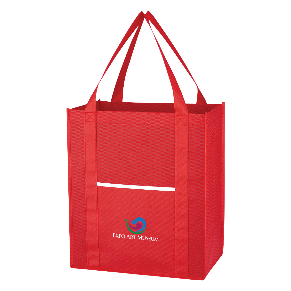 Non-woven Wave Shopper Tote Bag