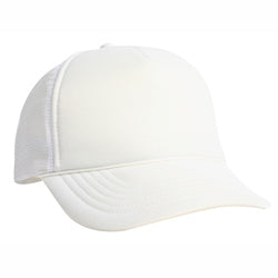 5 Panel Poly Foam Mesh Trucker Cap w/Flat Bill