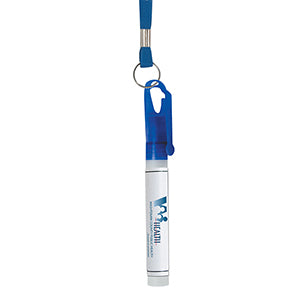 "SprayClip" 10 ml. Antibacterial Hand Sanitizer Spray Pump Bottle with Carabiner Clip Cap
