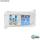 72 Hr Fast Ship - Absorbent Microfiber Dri-Lite Terry White Pool Towel 20x40, Sublimated