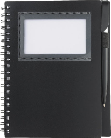 5.5" x 7" FSC Mix Star Spiral Notebook with Pen