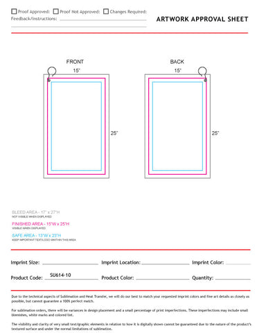 Colored Microfiber Dri-Lite Terry Golf Towel, 15x25, Nofold Grommet & Hook, Sublimated 2 sides