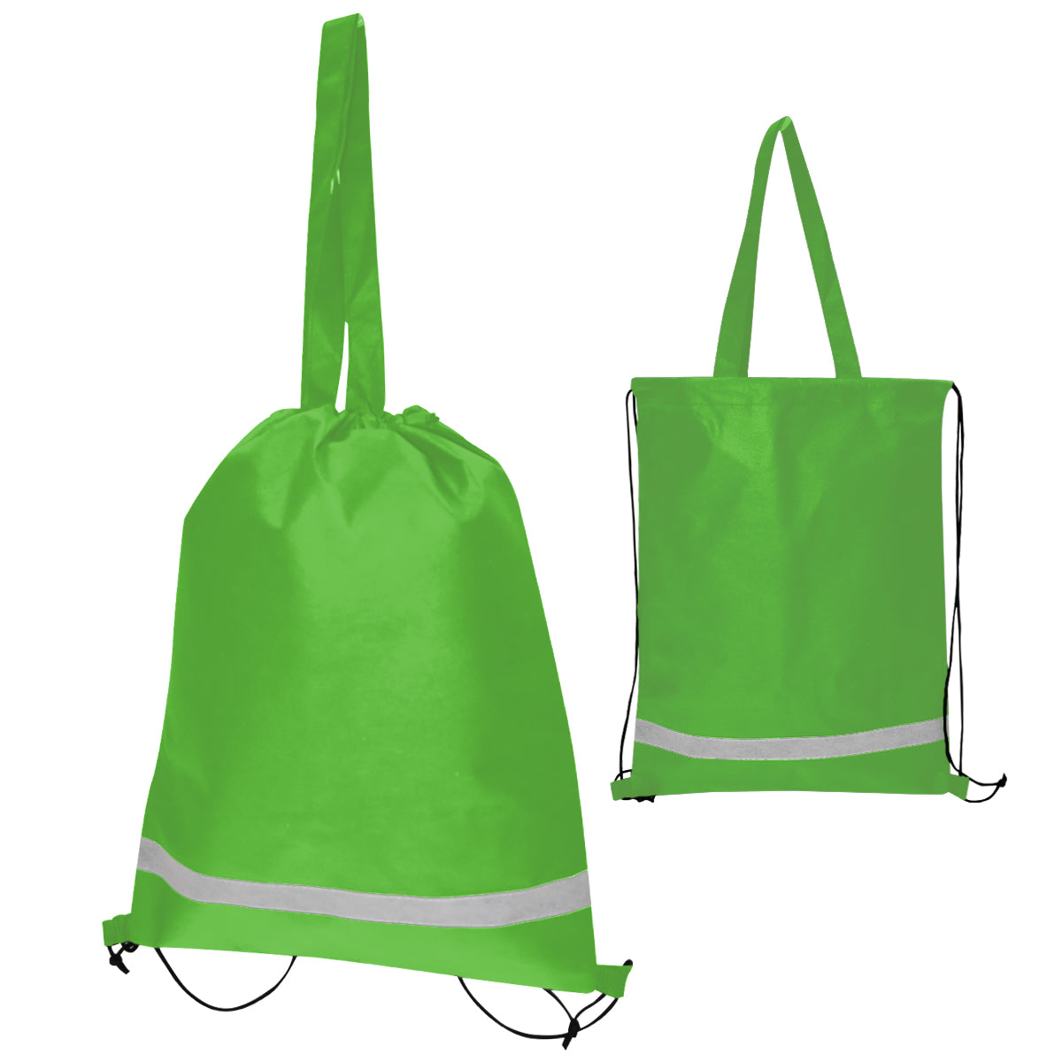 Double Feature Non-woven Drawstring Tote Bag