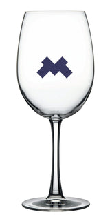 Durham, 19.5oz crystalline stemmed wine glass S/2 in an Ovation black gift box