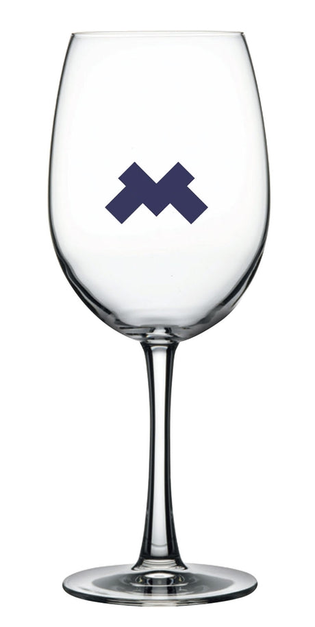 Durham, 19.5oz crystalline stemmed wine glass S/2 in an Ovation black gift box