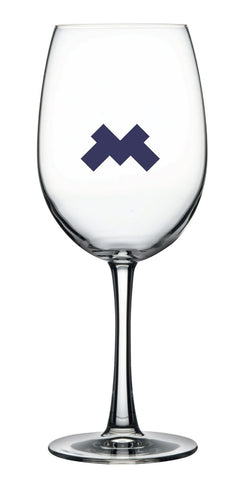 Durham, 19.5oz crystalline stemmed wine glass S/2 in an Ovation black gift box