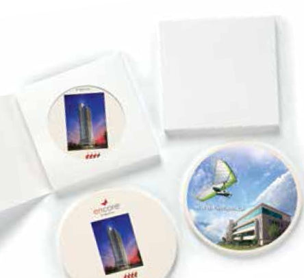 Square Stone Tile Coaster (4