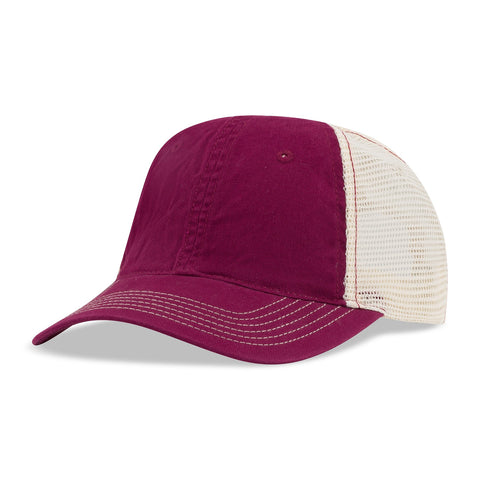 Bio-Washed Cotton Twill Front Cap w/Soft Mesh Sides & Back