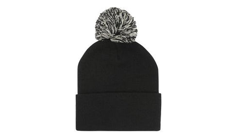 000968 Acrylic Toque Beanie w/Pom Pom