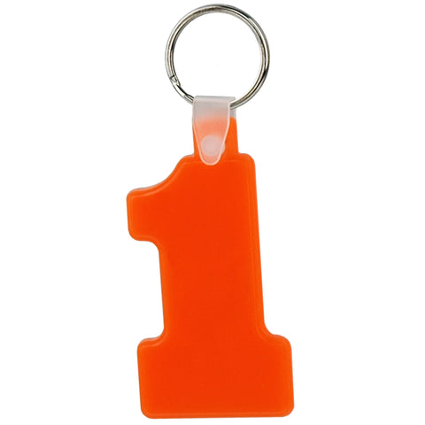 Soft Squeezable Key Tag (Number 1)