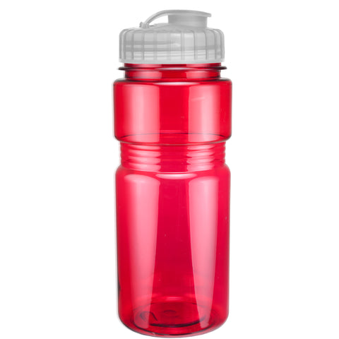 20 Oz. Translucent Recreation Bottle w/ Flip Top Lid