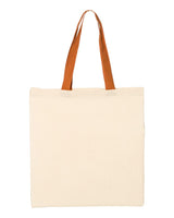 Q-Tees™ Economical Tote w/Contrast-Color Handles