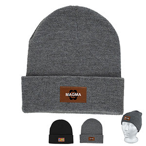 "TIBURON" Fashion and Performance Knit Cuffed Toque with Patch