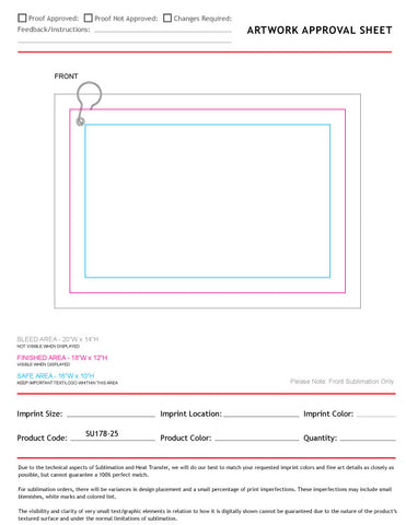 Personalized Microfiber Dri-Lite Terry Golf Towel, 12x18, Nofold Grommet & Hook, Sublimated