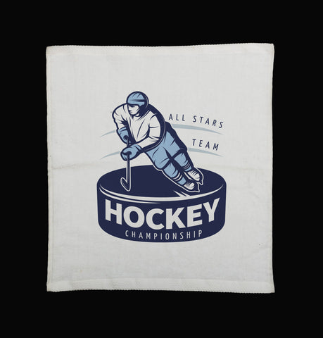 100% Cotton White Velour Rally Towel 15X18