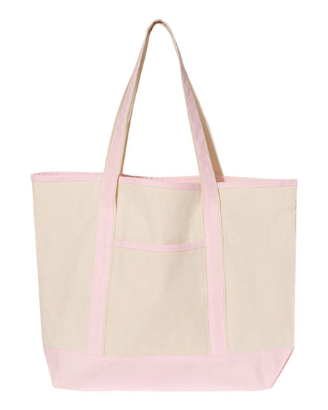 Q-Tees 34.6L Large Canvas Deluxe Tote Bag