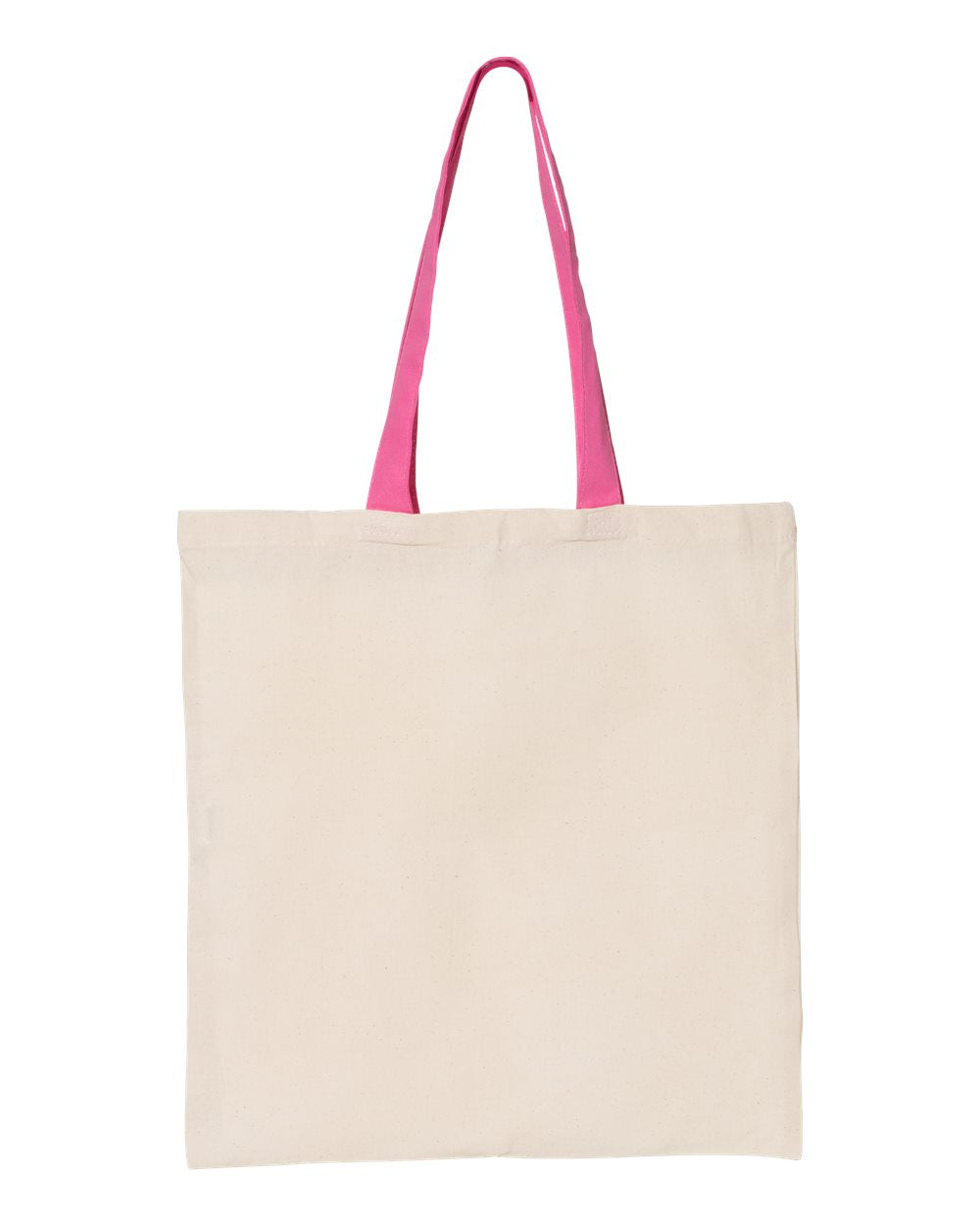 Q-Tees™ Economical Tote w/Contrast-Color Handles