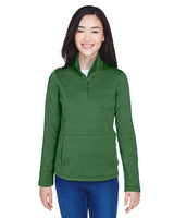 DEVON AND JONES Ladies' Newbury Mélange Fleece Quarter-Zip