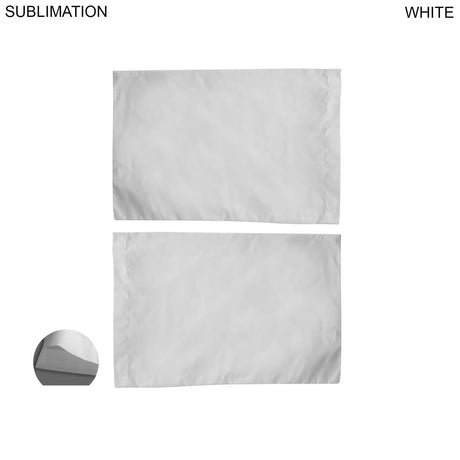 72 Hr Fast Ship - Poplin White Pillowcase, 33x21, 2" End Hem, Sublimated full color 2 sides