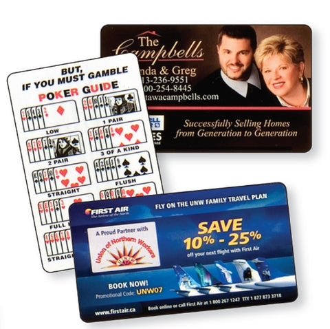 One Sided Paper Card Stock Wallet/Reward Card 0.012