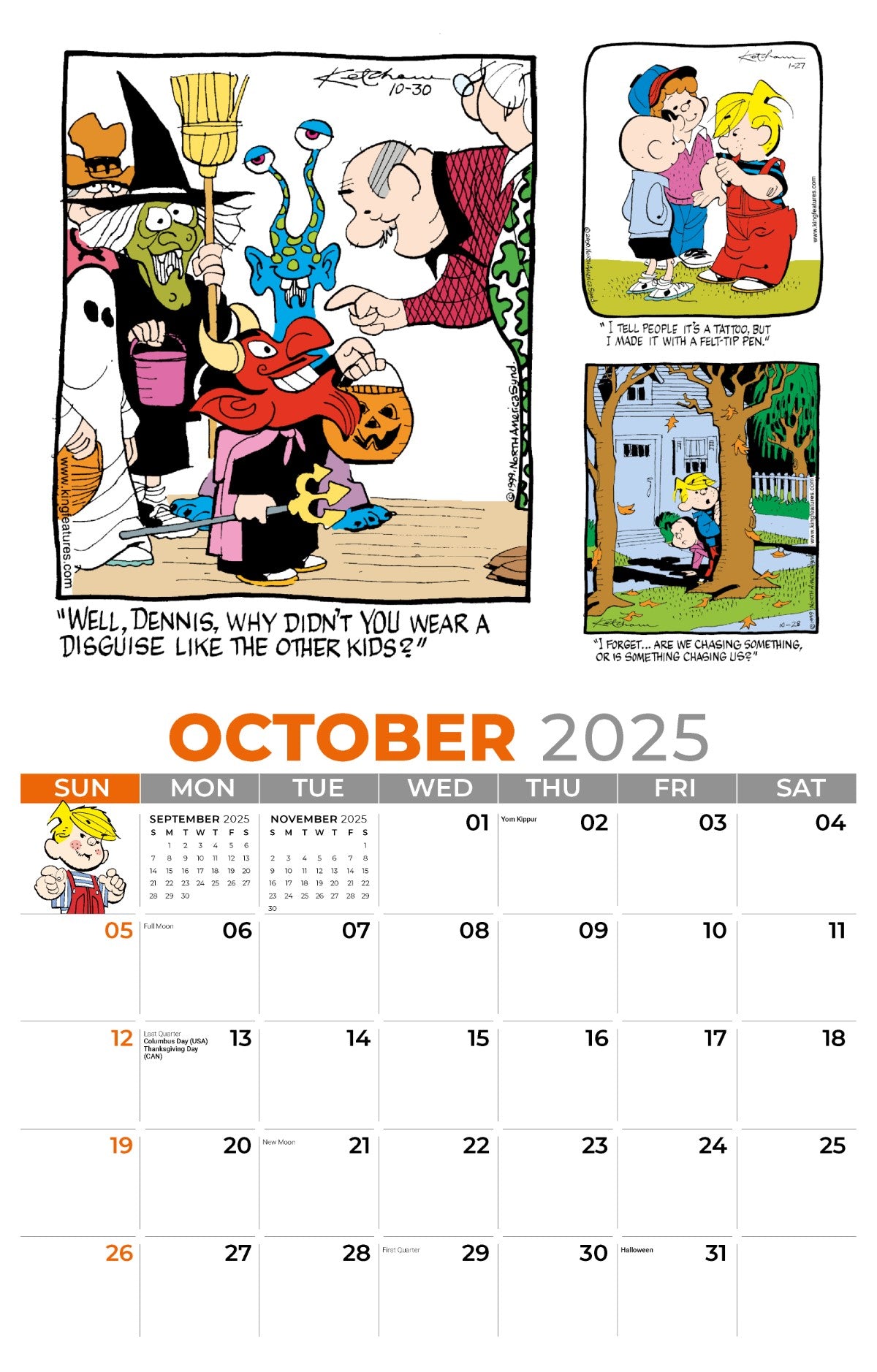 Galleria Wall Calendar 2025 Dennis the Menace