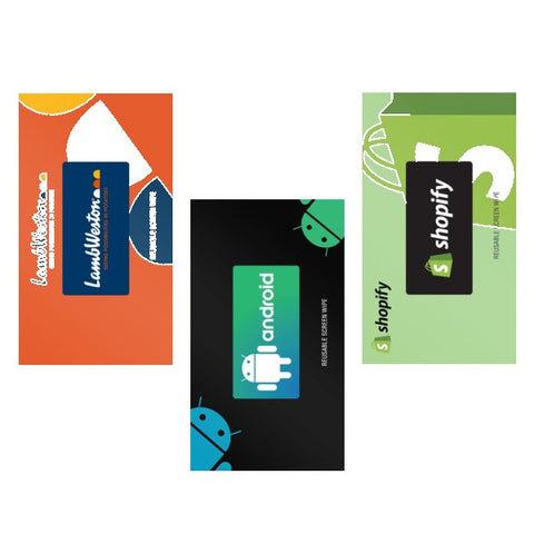 Dye-Sublimated Screen Cleaner Sticker w/Backer Card