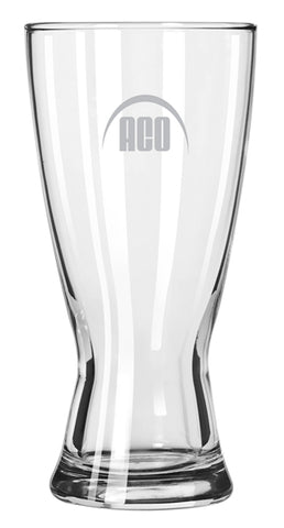 Hourglass pilsner 15oz clear glass