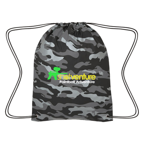 Reflective Camo Drawstring Sports Pack