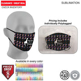 Individually Polybagged Sublimated 2ply Antimicrobial Face Mask available in EVERY COLOR