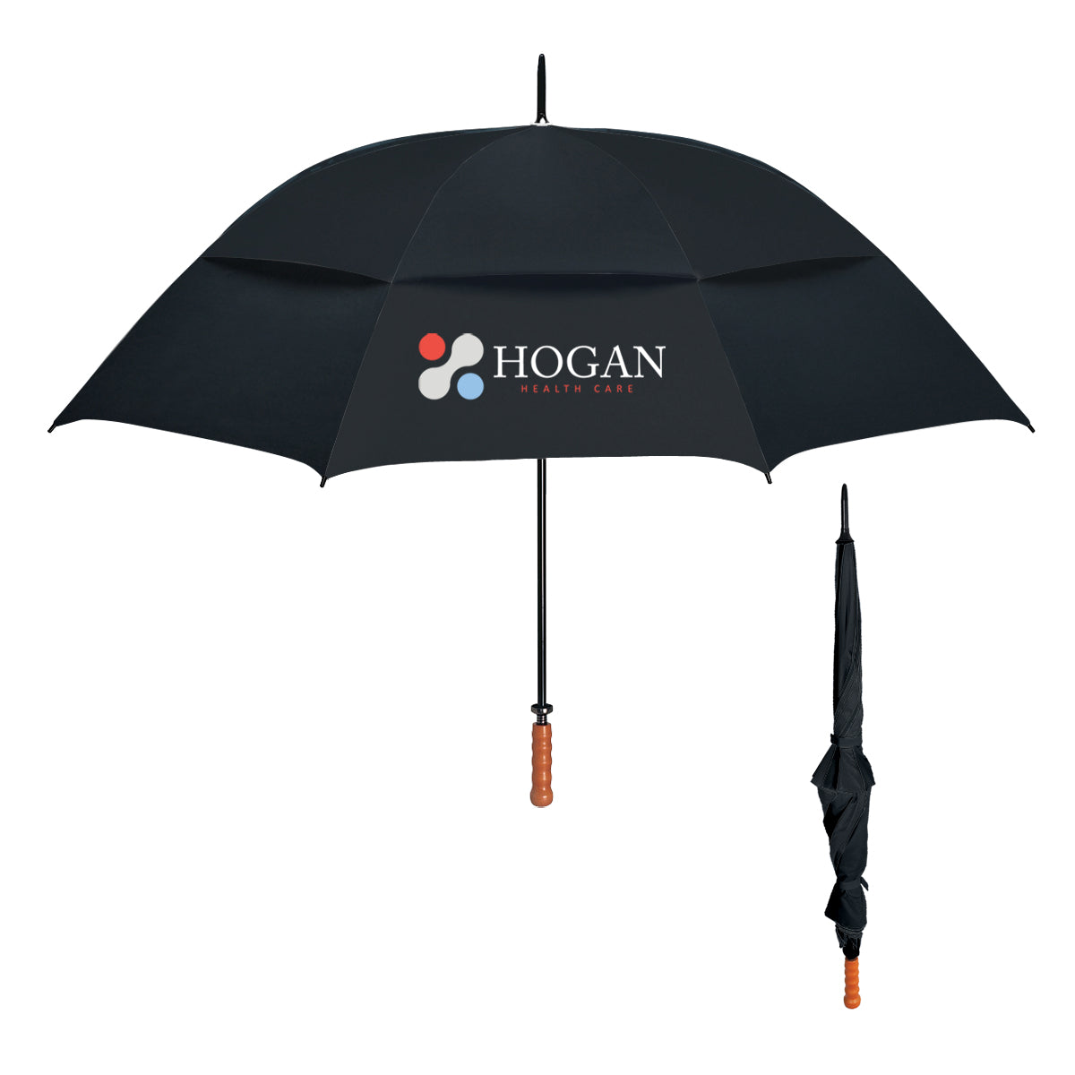 68" Arc Windproof Vented Umbrella