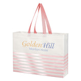 Non-woven Horizontal Stripe Tote Bag