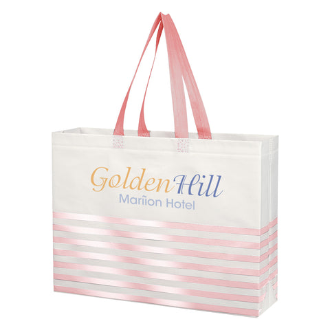 Non-woven Horizontal Stripe Tote Bag