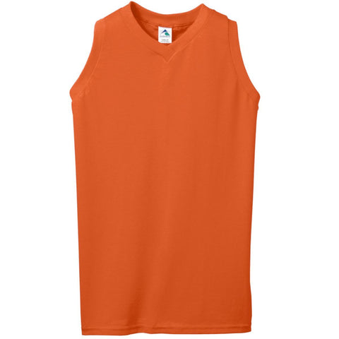 Girls' Sleeveless V-Neck Poly/Cotton Jersey