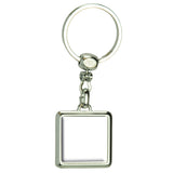 Square Die Cast Metal Domed Key Tag
