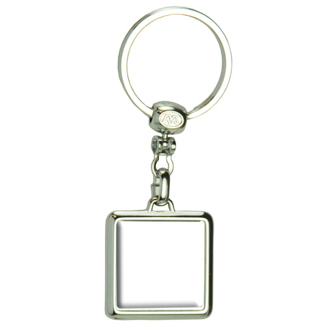 Square Die Cast Metal Domed Key Tag