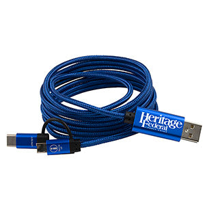 "Oslo" 5-in-1 Braided 6 Ft. Long Charging Cable