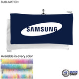 48 Hr Quick Ship - Oversized Golf Towel in Microfiber Terry, 20x40, with Black Hook, Sublimated