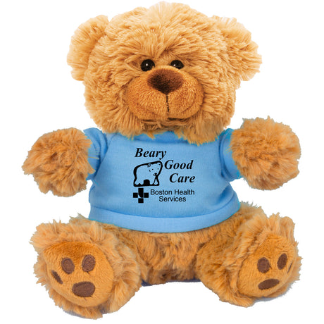 "Ted T. Bear" 6" Plush Teddy Bear With Choice of T-Shirt Colour