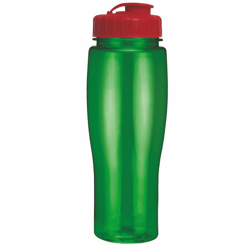 24 Oz. Contour Translucent Bottle w/ Flip Top Lid