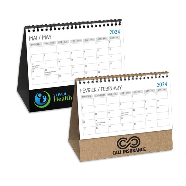 Kraft & Epic Black Desk Flip Calendars