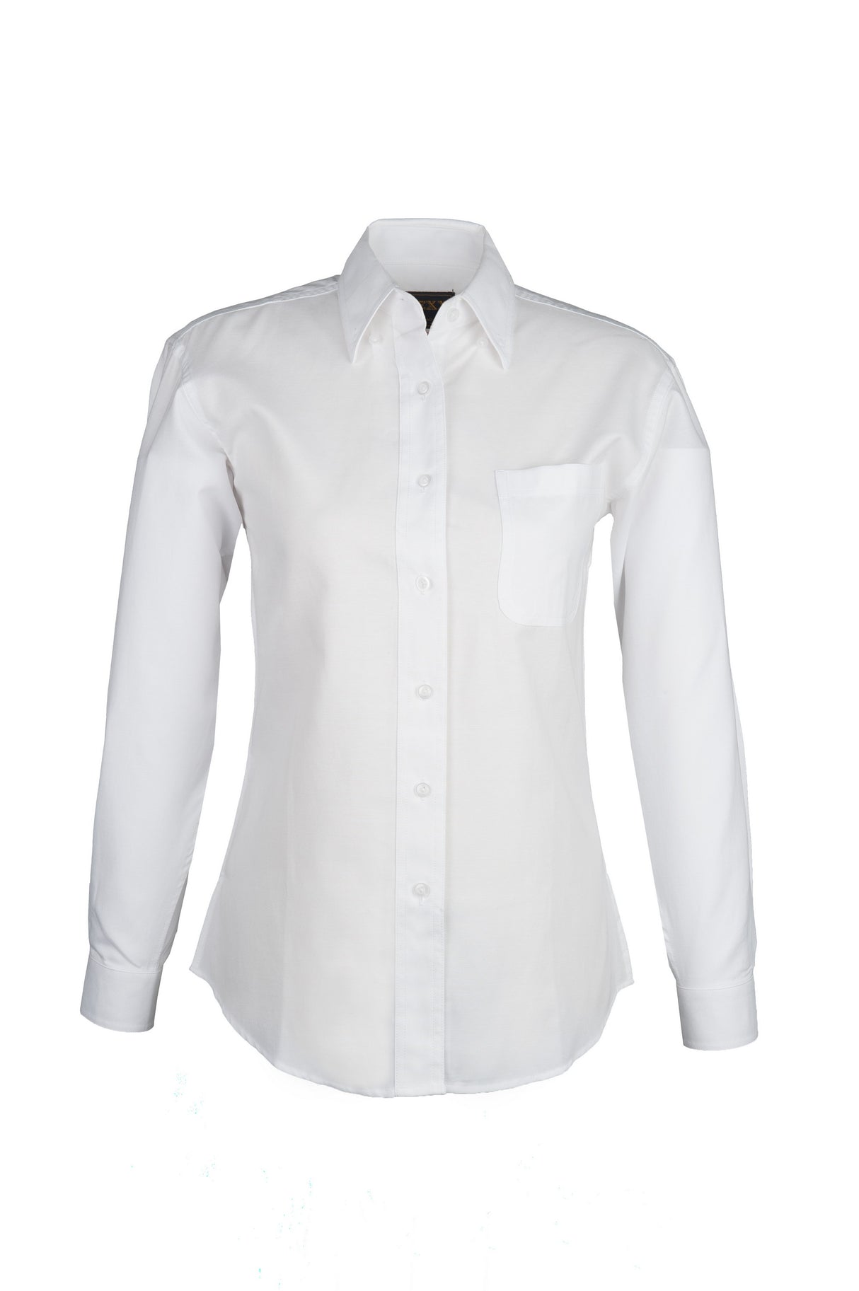 Ladies Cotton/Polyester Cvc Oxford Long Sleeve Shirt (White) (XS-3XL)