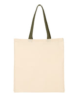 Q-Tees™ Economical Tote w/Contrast-Color Handles