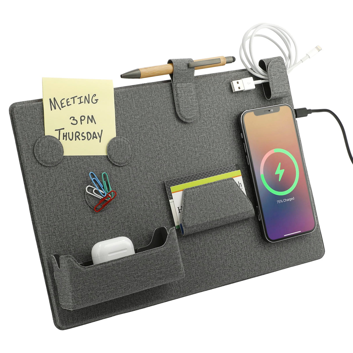 MagClick Fast Wireless Charging Desk Organizer