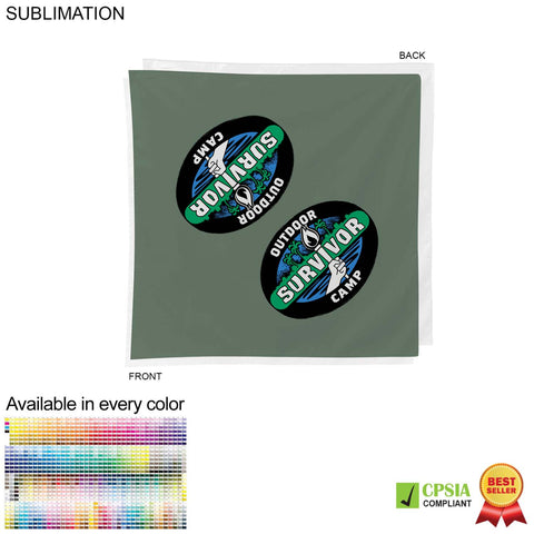 Survivor Themed Sublimated Bandannas, 22