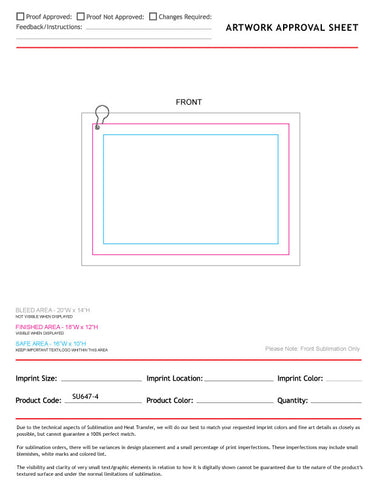 Microfiber Suede Shammy Golf Towel, 12x18, Nofold Grommet and Hook, Sublimated Edge to Edge 1 side