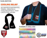 48Hr Quick Ship - Colored Cooling Towel, 12"x40", Edge to Edge sublimation 2 sides