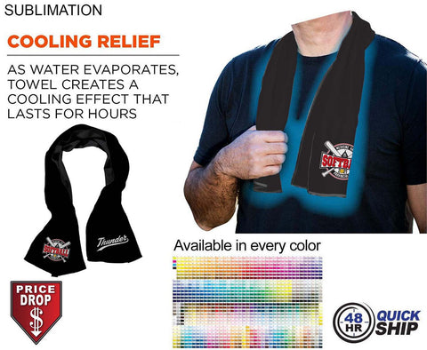 48Hr Quick Ship - Colored Cooling Towel, 12