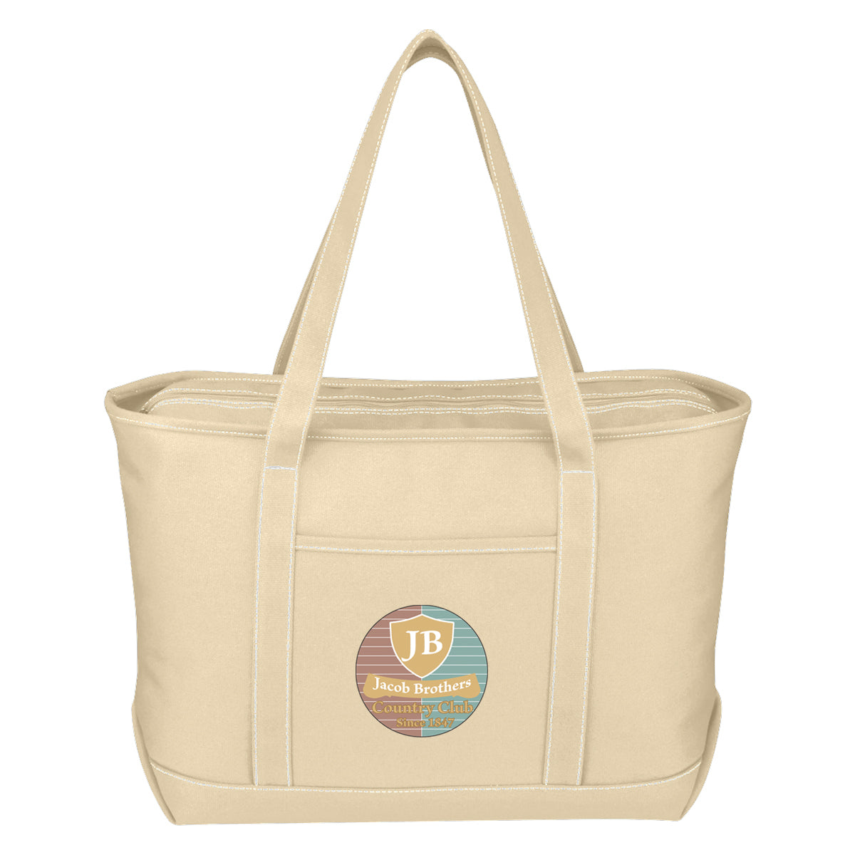 Large Cotton Canvas Yacht Tote Bag