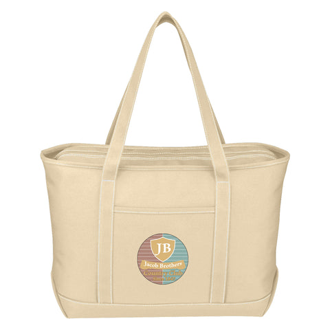 Large Cotton Canvas Yacht Tote Bag